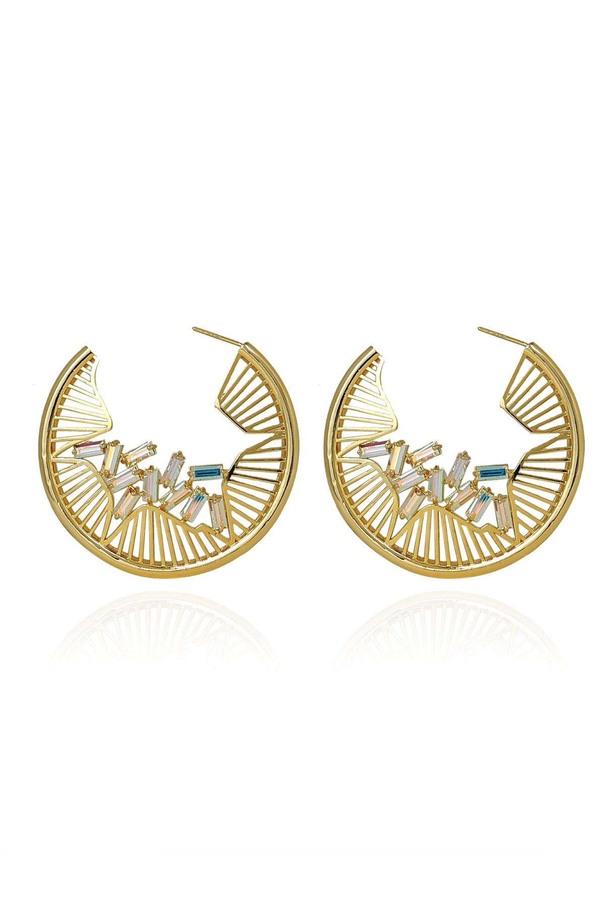 Buy Swarovski Round Hoops For Women Online at ScrollnShops